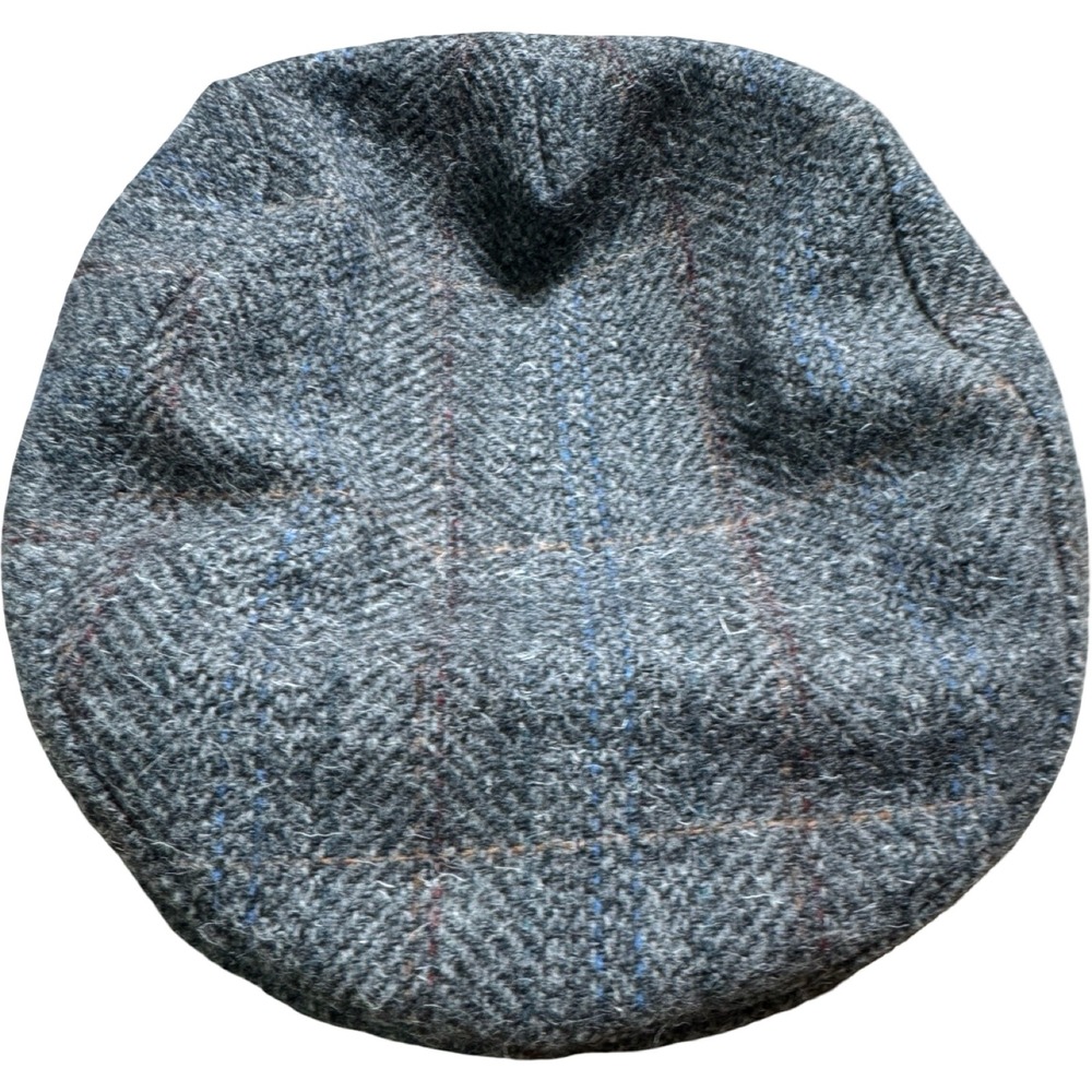 Pendleton Flat Cap Newsboy Hat Mens XL Grey Plaid Good Wool USA Made